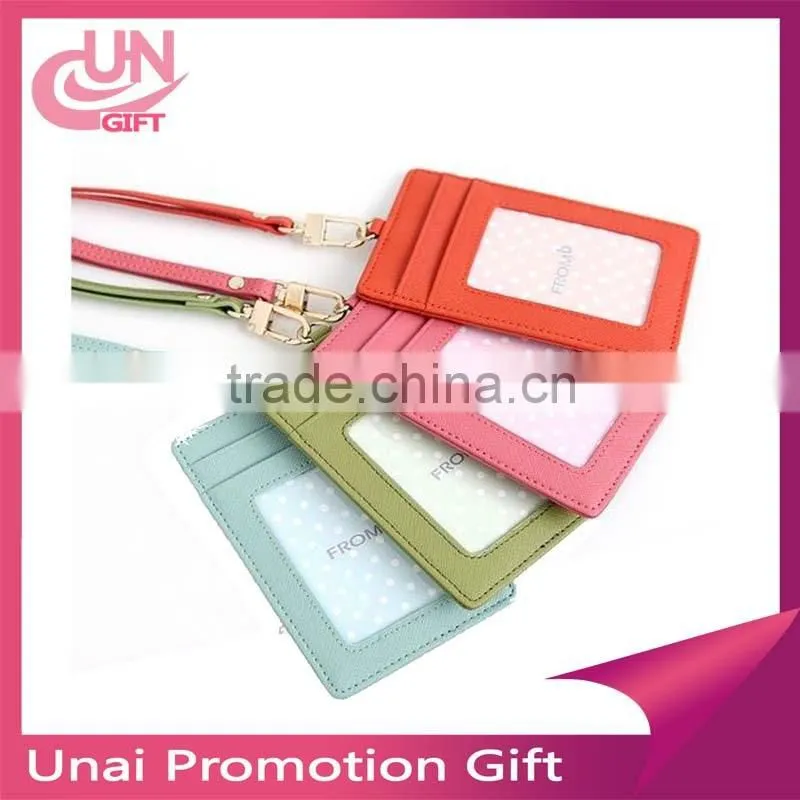Hot Sale Retractable Reels ID Badge Holder With Leather Wallet