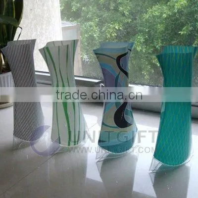 2011 Gift low price convenient using foldable PVC vase