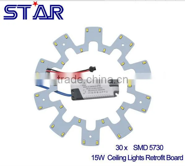 10W SMD5730 pop Indoor round crystal ceiling recessed led drop panel light retrofit board