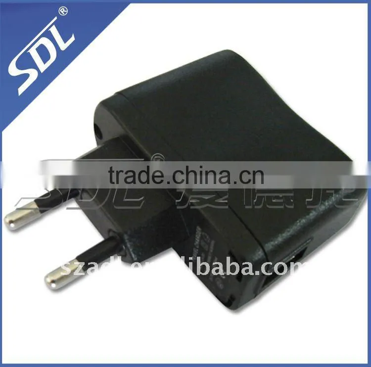 5V 400mA EU single usb port wall charger / EU travel adapter for mobile phone