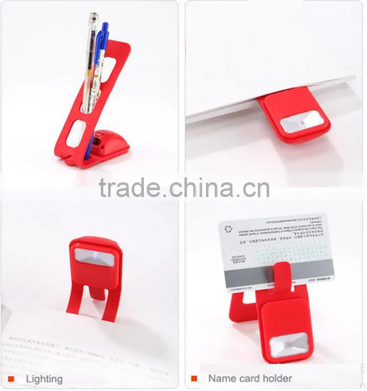 New products unique creative folding PVC portable bookmark light in stock