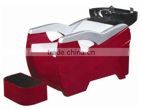 red clolor & simple design shampoo chair/shampoo bed