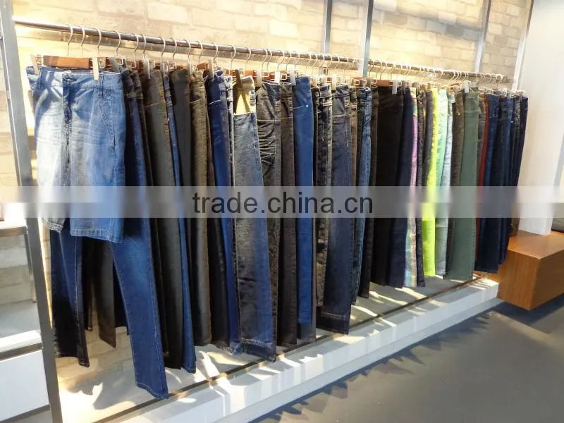 12oz*150d/40d polyester spandex denim jeans denim fabric with slub B3102