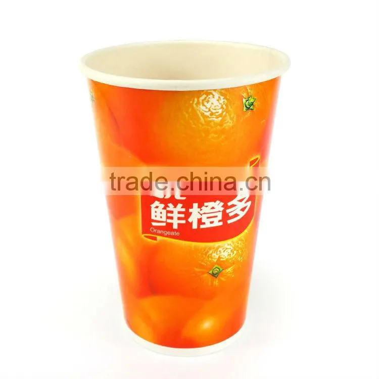 16OZ Disposable factory cold drink paper juice cup paper cup