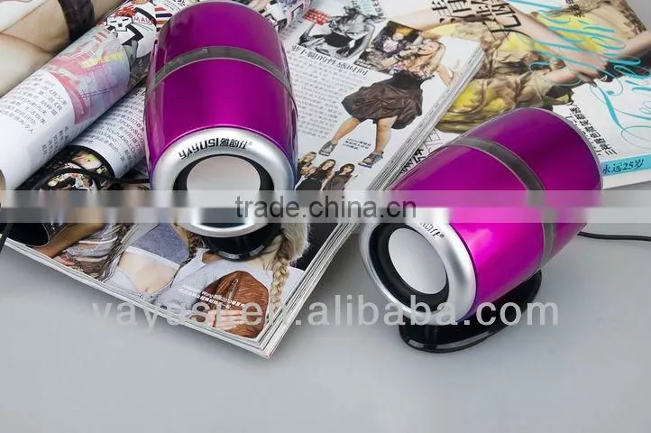 Unique cylinder body mobile speaker for computer
