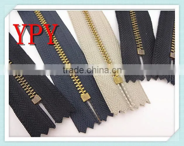 Close End 3# Y Teeth Metal Zipper with Factory Price