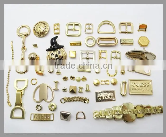 Heart Shape Light Gold Color Metal Belt Buckle