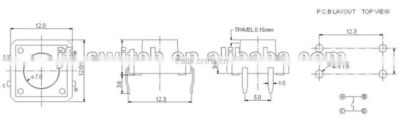 rubber tact switch ts-1103e