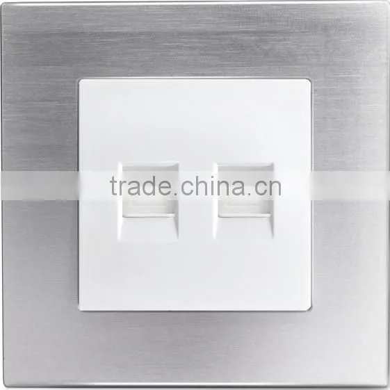 2016 new design IVOR aluminum uk usb wall socket with 2 usb port good reputation cool south africa wall socket switch