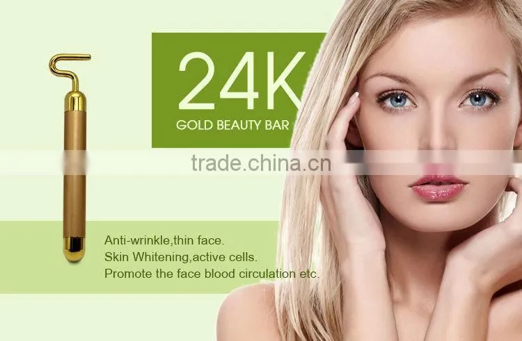 24K gold beauty bar with LED light therapy for face care