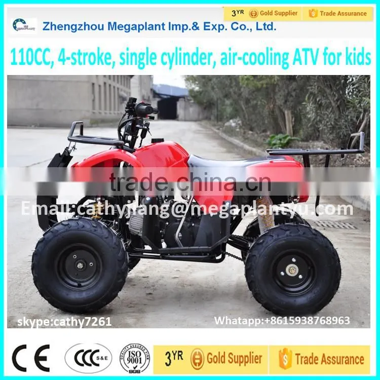 110cc single cylinder 4 stroke 4 wheel kids gas powered ATV for sale