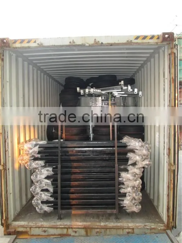 Hot Dipped Galvanized Tandem Trailer Double Axle Farm Trailer