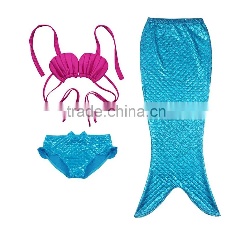 New Children Mermaid Tail Split Swimsuit Cosplay Costume Girls Bikini Set Dress