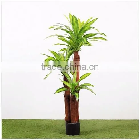 Real Touch Artificial Brazil Dracaena Decorative Silk Plant in Pot
