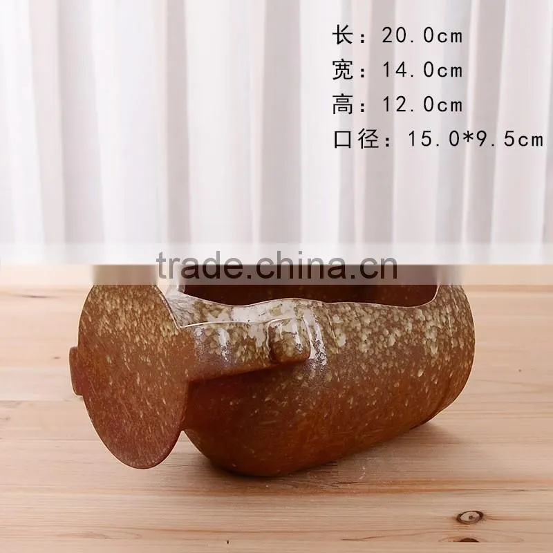 Ceramics Flower Pot for Home Office Desk Garden Decoration
