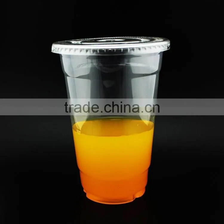 Premium Plastic Clear PET Cups with Flat Lids