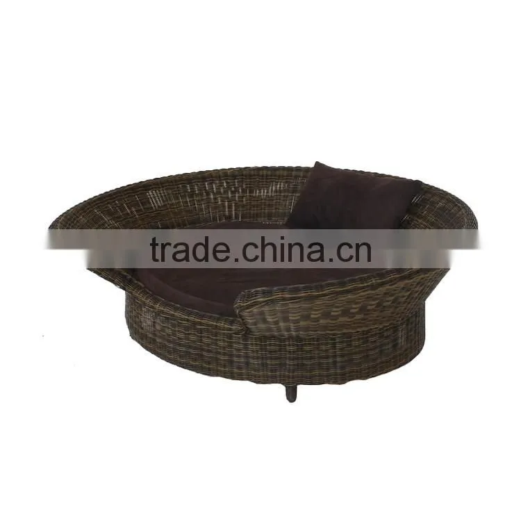 China new dog pet products wicker woven comfortable dog bed luxury