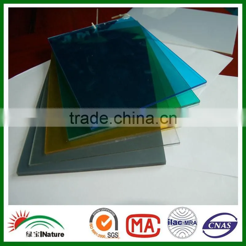 Bayer material 8mm PC Solid Sheet Ten years guarantee frosted pc sheets with UV