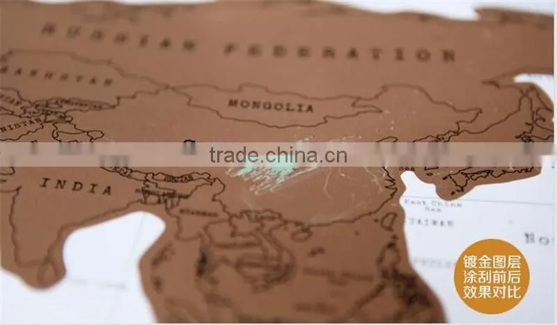 CT-483 2016 Creative Fashion New Design Hard Paper World Map for Travel Decorative World Map