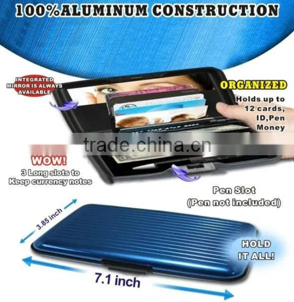 Supply fashion Waterproof and antimagnetic Aluminum Large card bag / card box