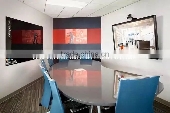 Custom sized curved shaped office workstation