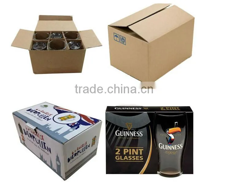 400ml machine pressed glass cup with spray color