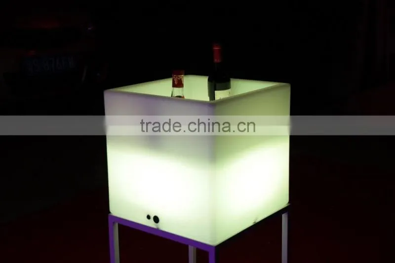Single plastic LED lighting shelf, wall mount plastic wine rack shelf