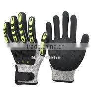 NMSAFETY 15 gauge yellow liner ESD cut gloves cut proof gloves cut resistant gloves