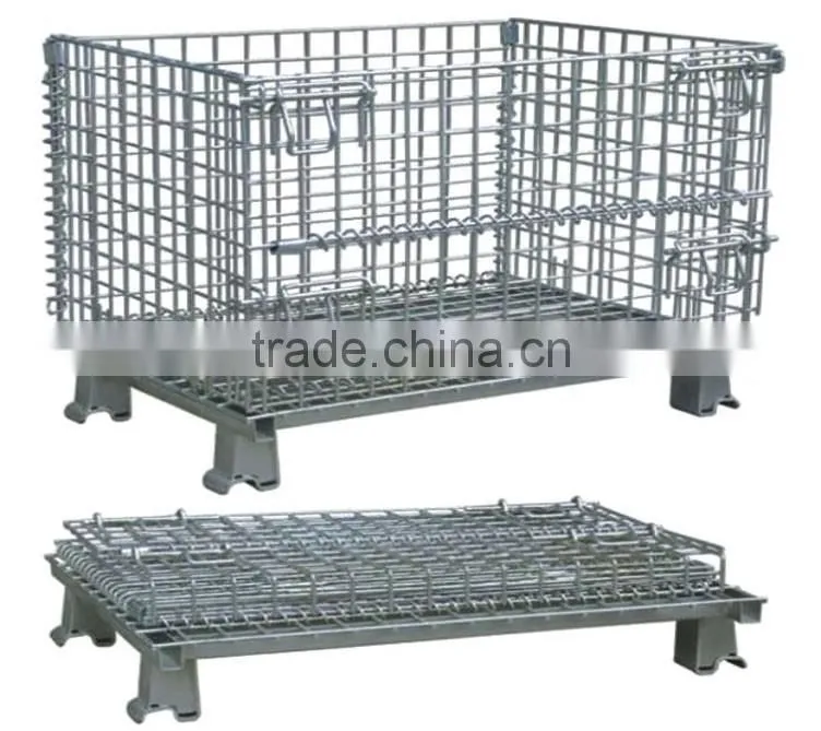 Steel Stacking Folding Warehouse Cages/Storage Cages