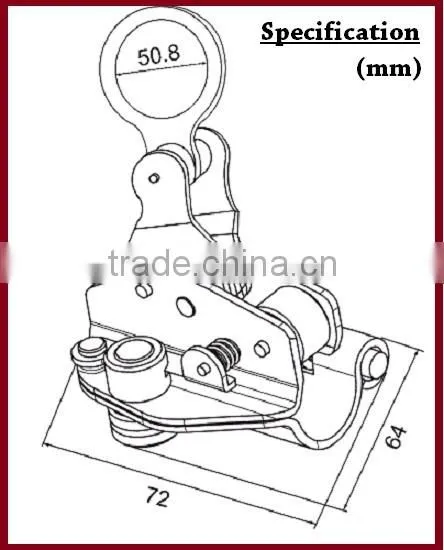 623-2 Steel Zinc Plated Safety Accessory EN352-2 Synthetic Rope Grab