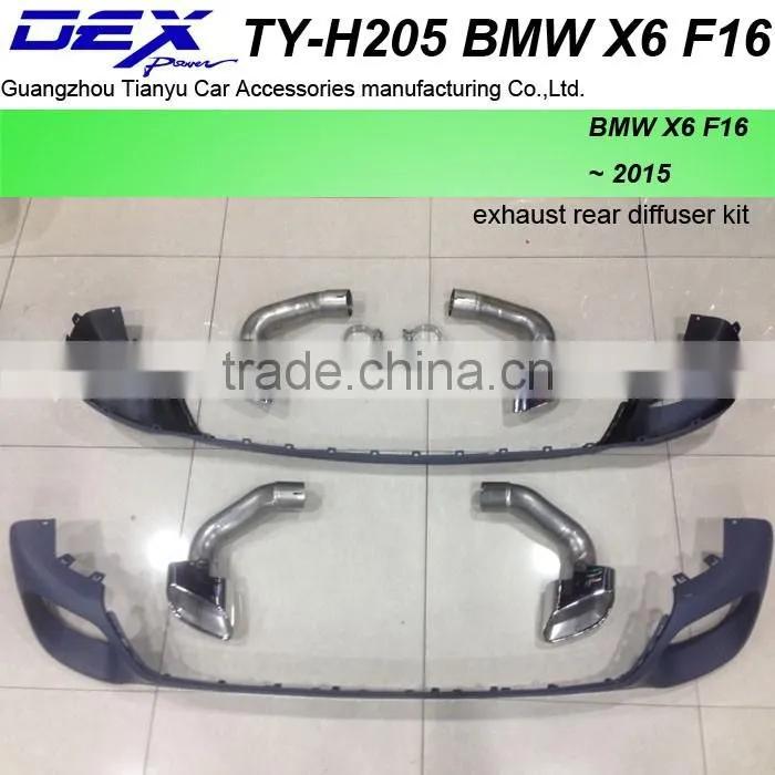 auto part suv exhaust rear diffuser kit for BM---W X6 F16