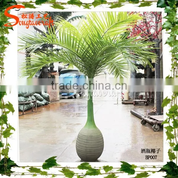 Guangzhou supplier artificial bottle palm tree customized plastic artificial bottle palm tree