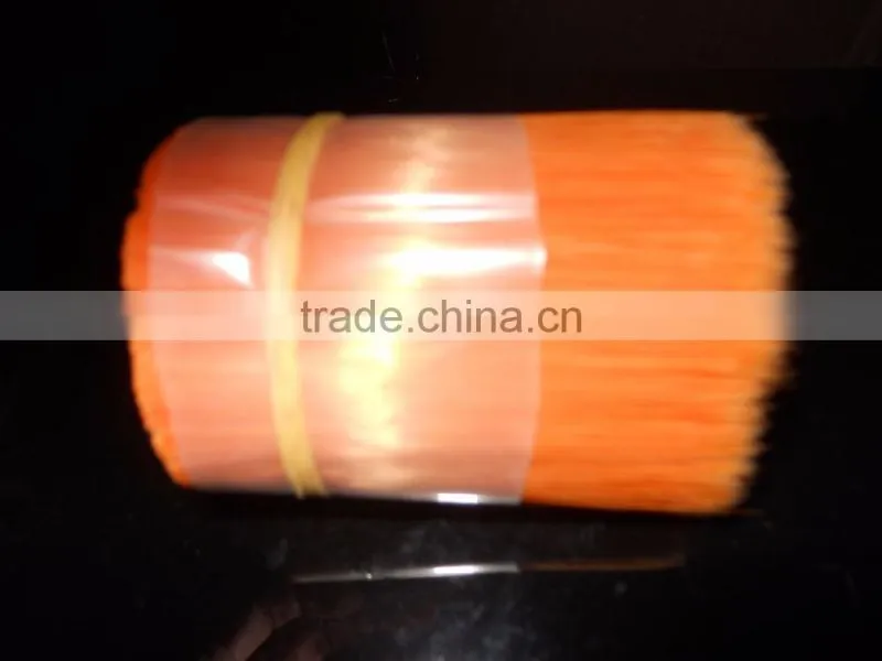 ORANGE PBT NYLON TAPERED FILAMENT FOR PAINT BRUSH BRISTLE/ ARTIST BRUSH FIBER