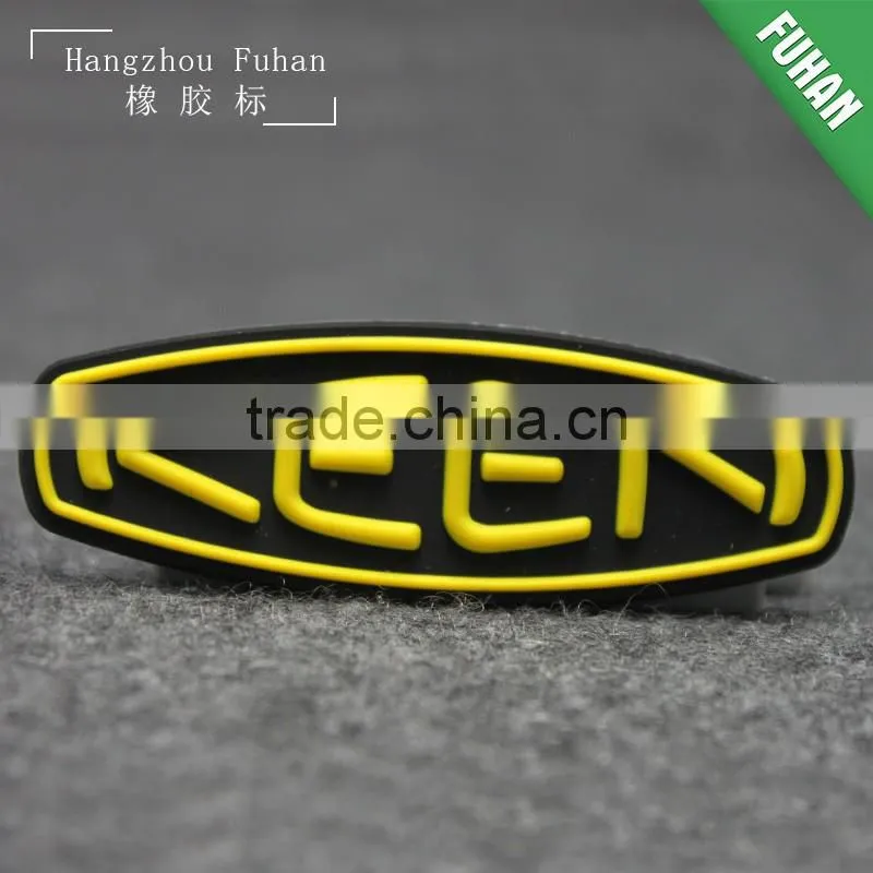 3D Embossed Rubber Patch Debossed Rubber Badge