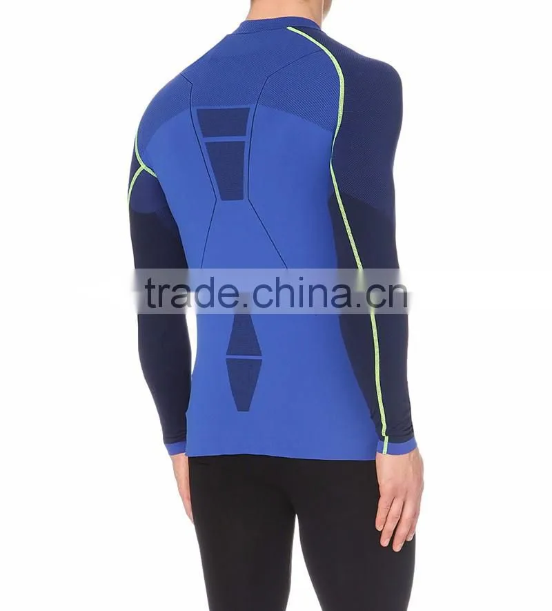 mens tight fit long sleeve sport running t shirt dry fit