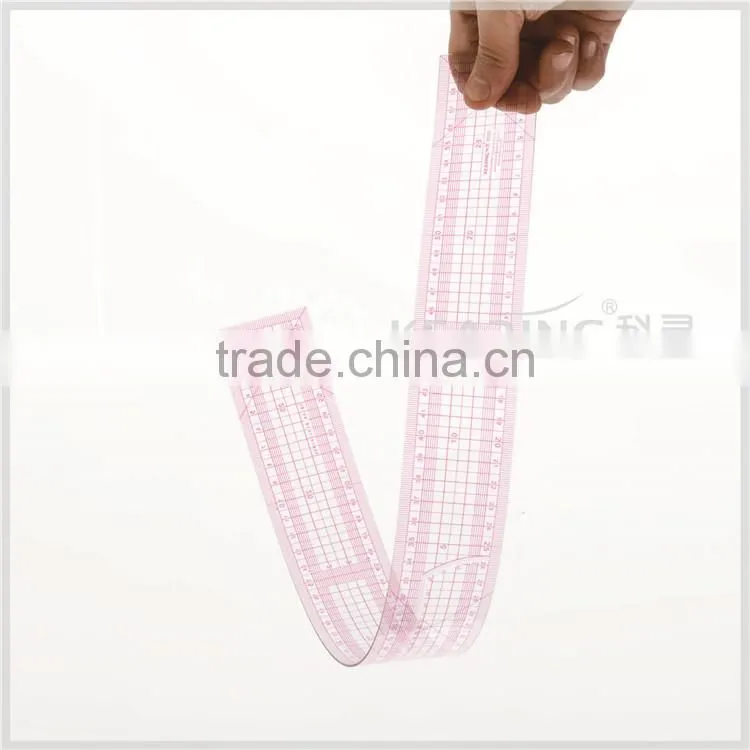 Kearing High Quality 60cm Fashion Design Garment Rulers Straight Pattern making ruler with Grading Grids # 8005
