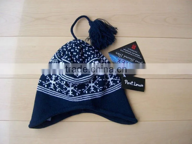 new winter warm soft double layer fashion knitted ladies hats cheap majored factory