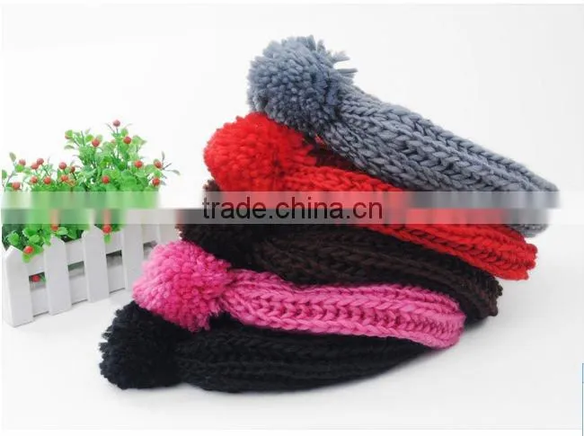 acrylic fashion handmade hat with beautiful flower