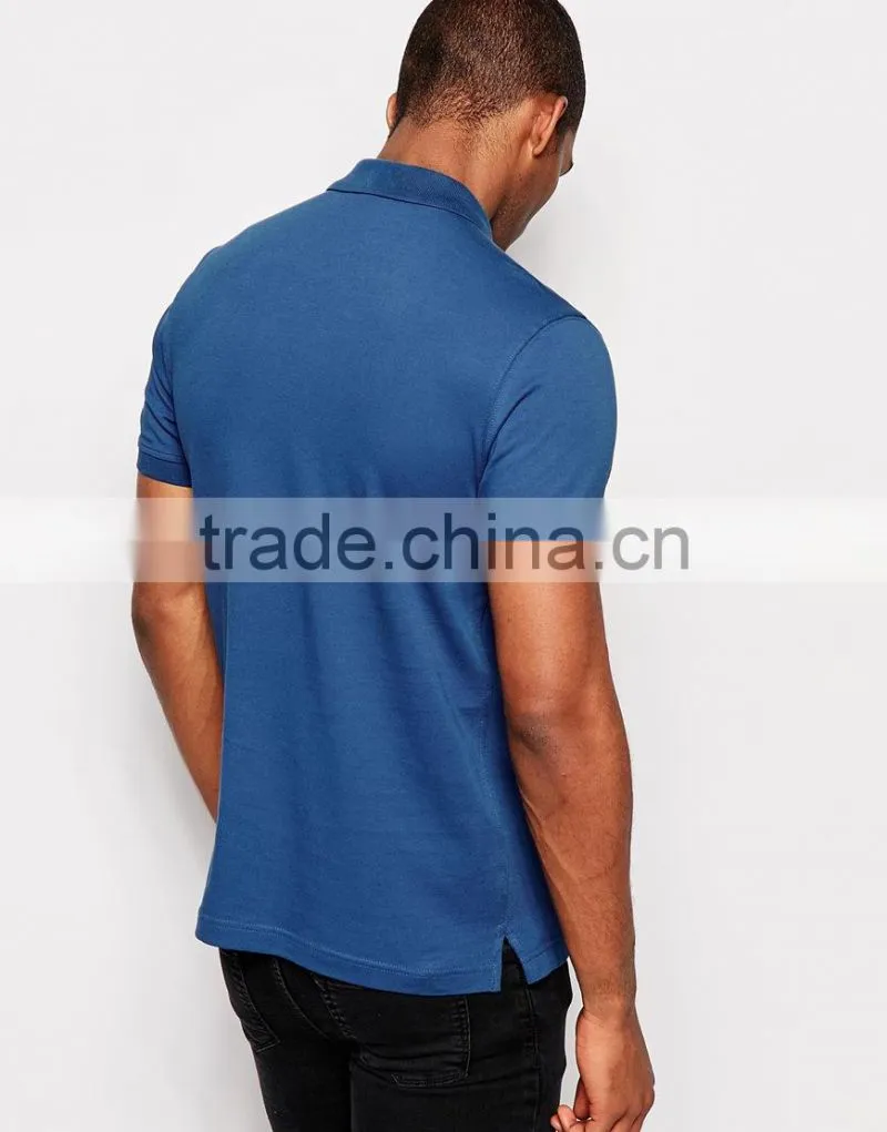 Navy Blue Embroidery Logo Custom Polo Shirt PS0111A