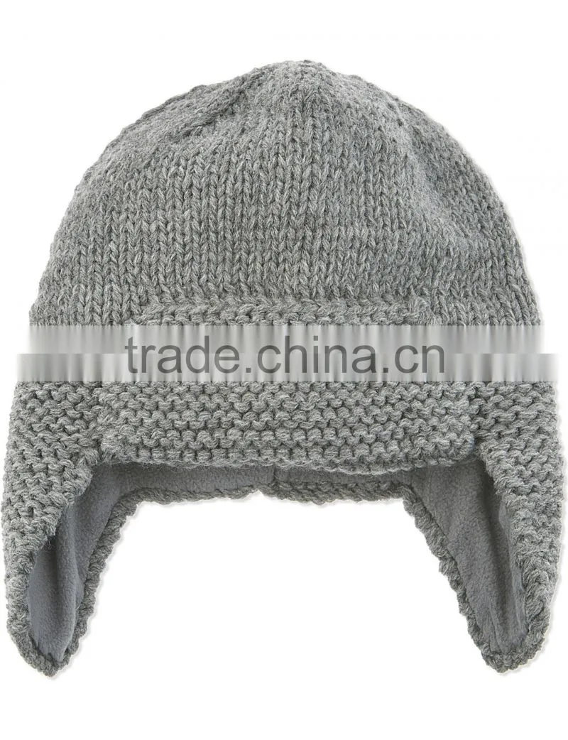 2017 new style custom baby's knitted fashion baby winter hats 100% soft cotton caps for newborn children