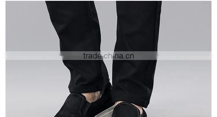 100% cotton long pants with zipper/black fashionable pants for men P-23