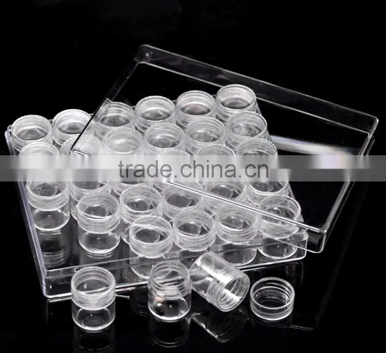 1PC Rectangle Acrylic Clear Beads Display W/Lid Storage Container