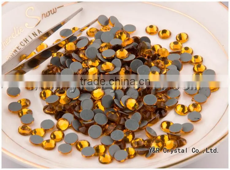 topaz flat back stones rhinestone hotfix