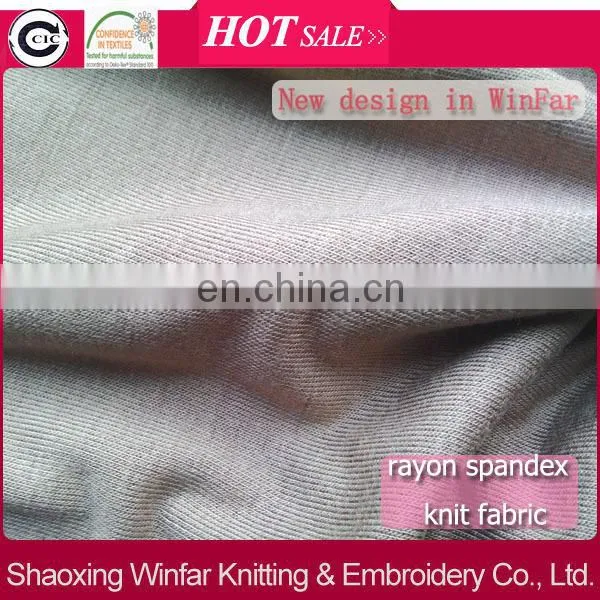 Winfar textile knited plain dyed jersey viscose spandex fabric