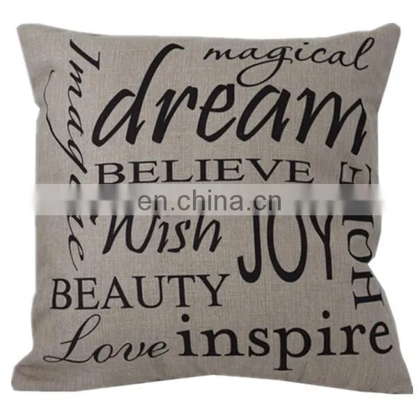 Handmade custom cheap throw sofa chair cushion cover 50x50 fashion digital decorative linen pillow cover