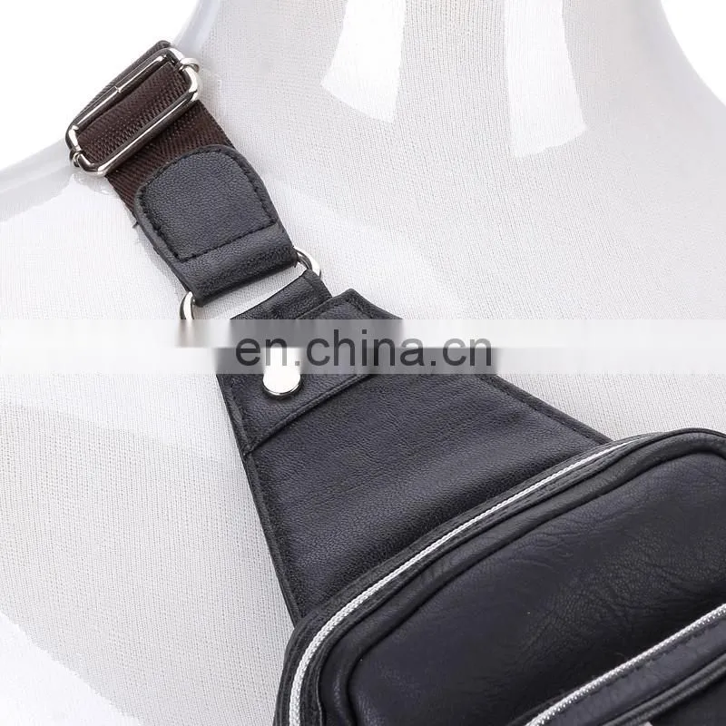 China wholesale custom fashionable mens chest bag