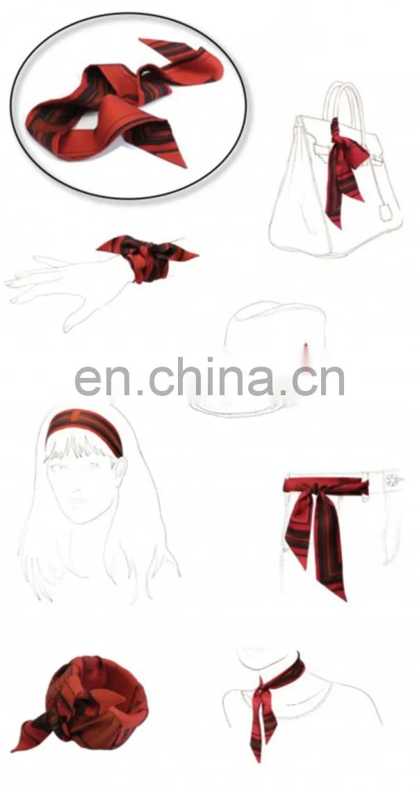 100% Polyester Hairband/Necktie Scarf