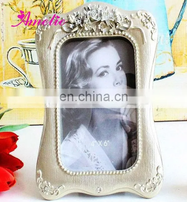 A0123 wholesale resin Classic European Style silver picture frame 6*4