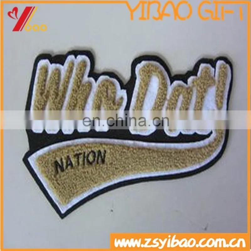 Wholesale cheap custom chenille patch for jacket / clothing