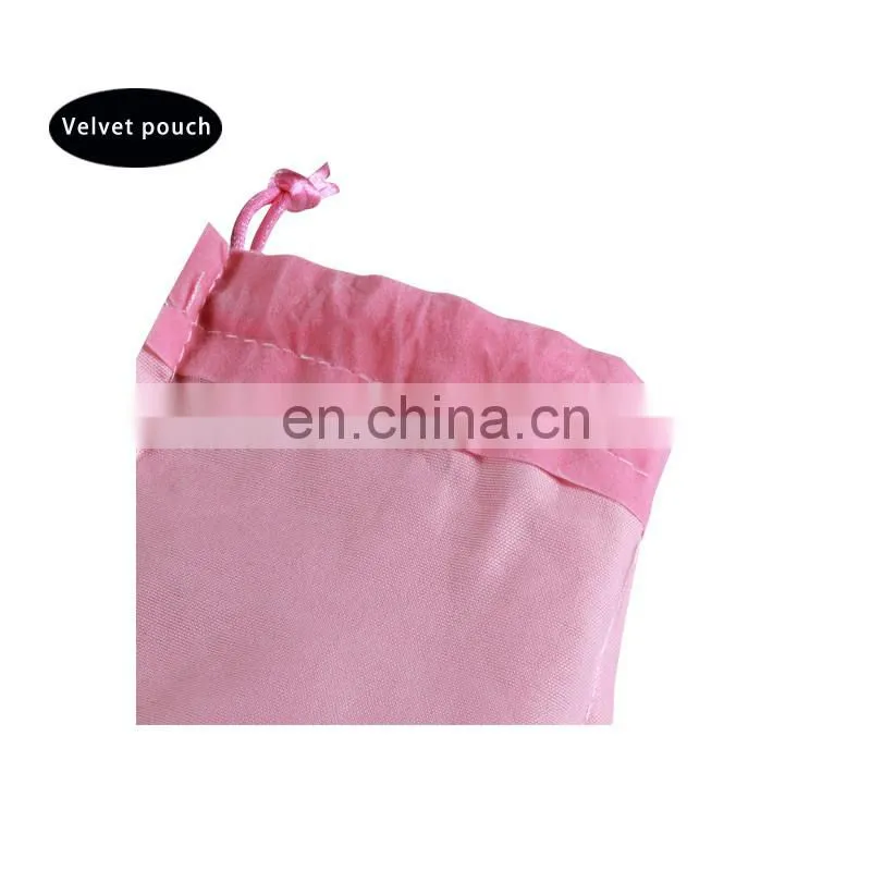 2017 hot custom pink velvet pouch for jewelry supplier